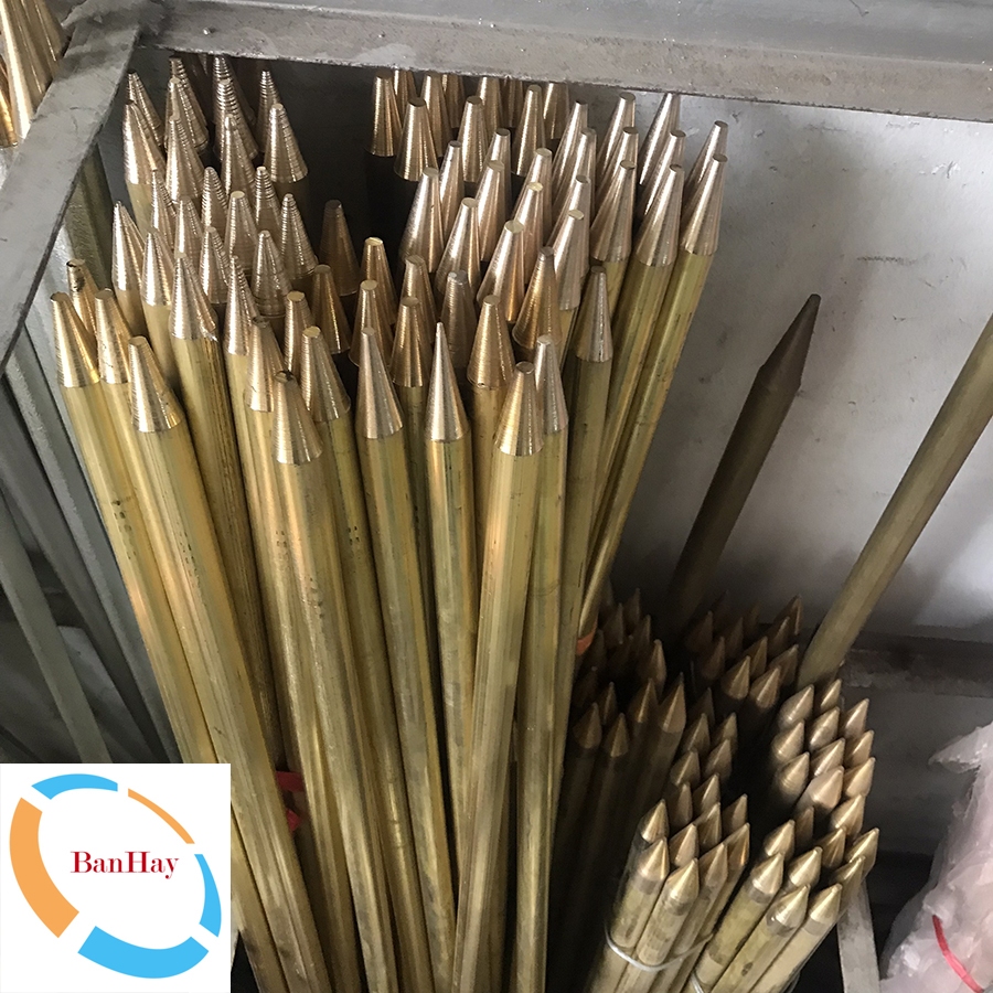 Kim thu sét đồng vàng phi 16 dài 70cm