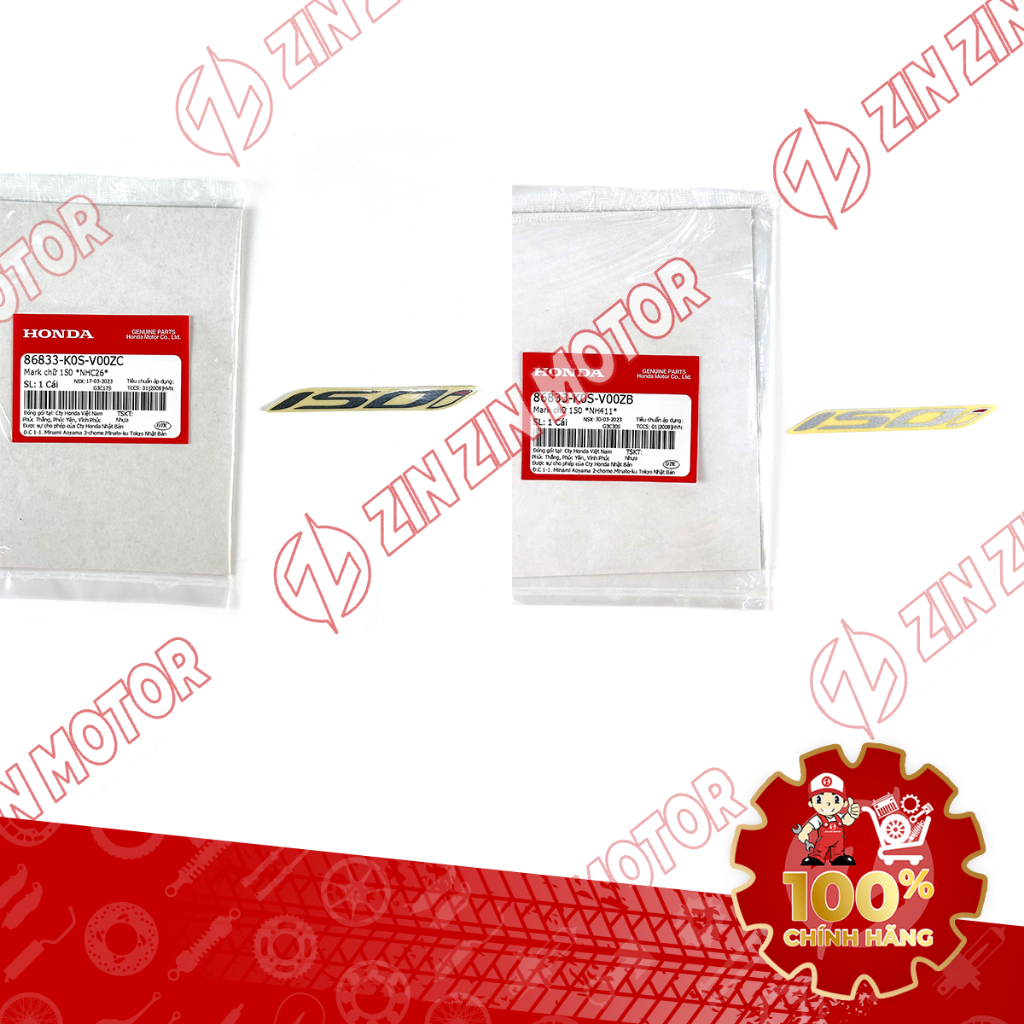 Tem Chữ 150i Dán Ốp Sườn Bụng Sau Xe SH 150i 2020 2021 2022 Chính Hãng