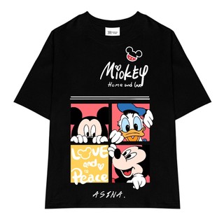 Áo thun The Xide unisex hình in MICKEY VÀ DONALD form rộng chất cotton 2 chiều co giãn định lượng 260gsm