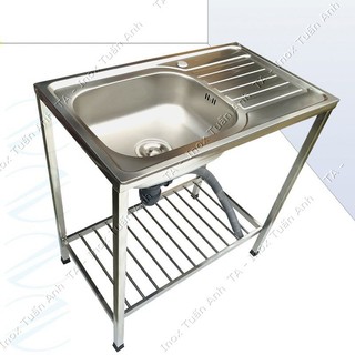 Chậu rửa chén inox - Chậu rửa chén có chân CR01B