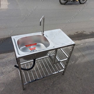 Chậu rửa chén inox - Chậu rửa chén có chân CR01B