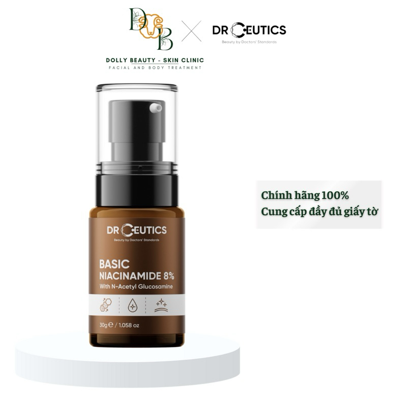 [DRCEUTICS] Serum B3 8% Trị Mụn Trứng Cá BASIC NIACINAMIDE 8%