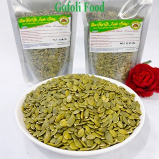 Nhân hạt bí xanh sống Gofoli 500g loại chất lượng, hạt to mẩy hạt thơm bùi, ngậy ngậy, không hôi teo mốc