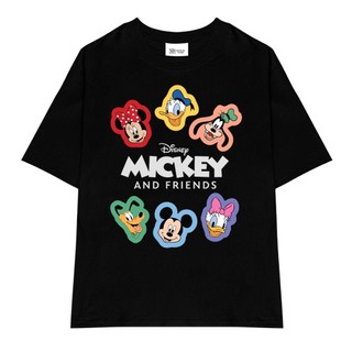 Áo thun The Xide unisex hình in DISNEY MICKEY form rộng chất cotton 2 chiều co giãn định lượng 260gsm