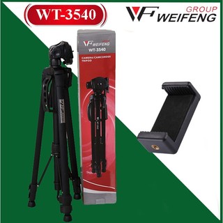 Chân máy ảnh weifeng wt-3540 + giá đỡ điện thoại