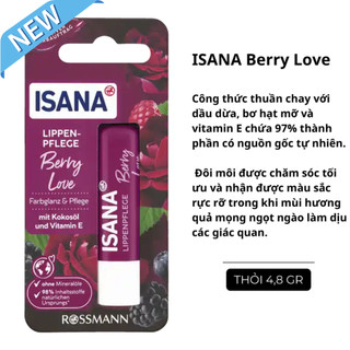 Son dưỡng môi Isana, dưỡng ẩm cho môi, bảo vệ đôi môi khô -Nội Địa Đức