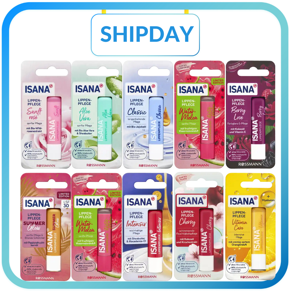 Son dưỡng môi Isana, dưỡng ẩm cho môi, bảo vệ đôi môi khô -Nội Địa Đức