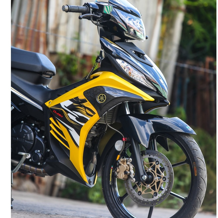 Tem rời Exciter 135 Lc vàng đen trắng Lv7 , tem 3 lớp cao cấp không bay màu