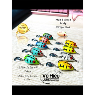 Nhái hơi mini H1 Limeted 2,7cm chì đúc lưỡi BKK cực nhạy, action chuẩn đẹp táp là lụm chống móm tốt