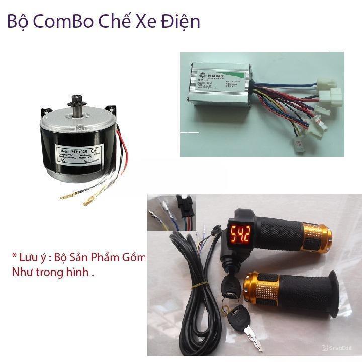 Combo chế xe điện motor 24v 250w, động cơ làm xe điện 24V 250W, động cơ xe điện 24V 250W