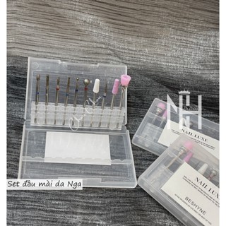  Set đầu mài da cao cấp,đầu mài da nga cao cấp đầu mài khoé phụ kiện làm móng 