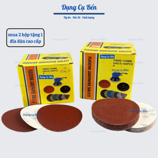 ( 100 tờ ) mua 2 tặng 1 Giấy nhám dán tròn, giấy ráp siêu dính, độ nhám 40,60,80,100,120,150,180,240