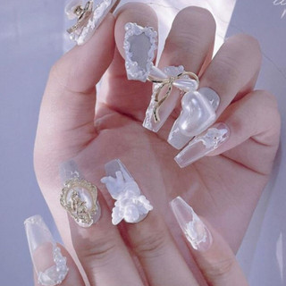 SET 4V mã charm tim trang trí nail