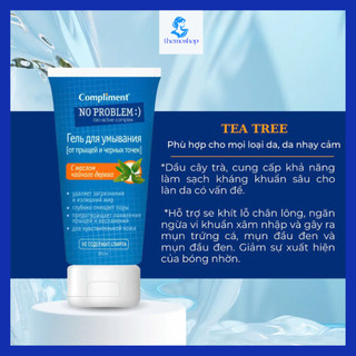 Gel rửa mặt Compliment No Problem giảm viêm, mụn, chăm sóc da