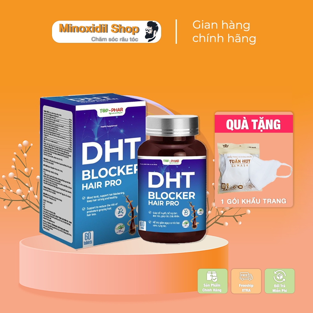 DHT Blocker Hair Pro 60 viên Chống DHT - Mọc tóc Nhanh - Chống Bạc Sớm
