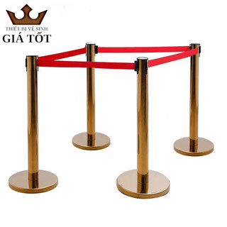 Cột chắn,trụ phân làn lối đi inox thân vàng 2m,3m