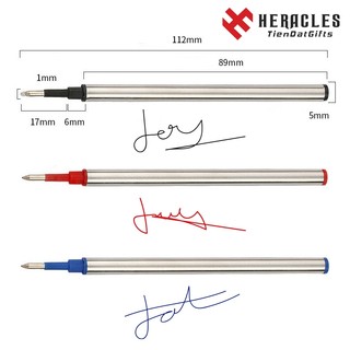  Ruột bút ký Heracles Pens 0,7mm - Ruột bút bi mực nước xanh đen đỏ - Nét đều êm trơn 