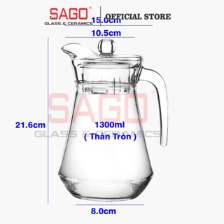 Bình thủy tinh Sọc 1000ml