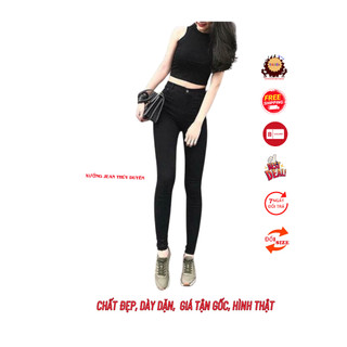 QUẨN ĐEN JEAN NỮ XUẤT KHẨU 33MC
