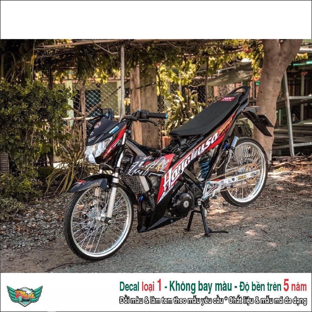 Tem rời satria hayabusa đỏ đen (1)