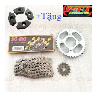 BỘ SÊN NHÔNG DĨA XE CHALY ( TẶNG BỘ CAO SU ĐÙM )