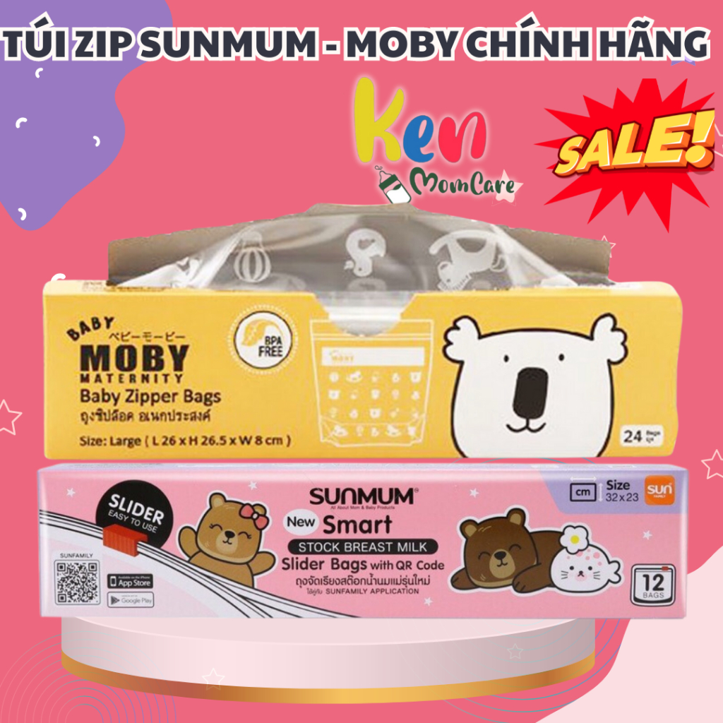TÚI ZIP SUNMUM - MOBY CHÍNH HÃNG