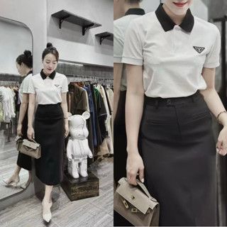  Chân váy công sở suông bút chì dáng dài qua gối xẻ sau kèm túi cơi Mã CV99 