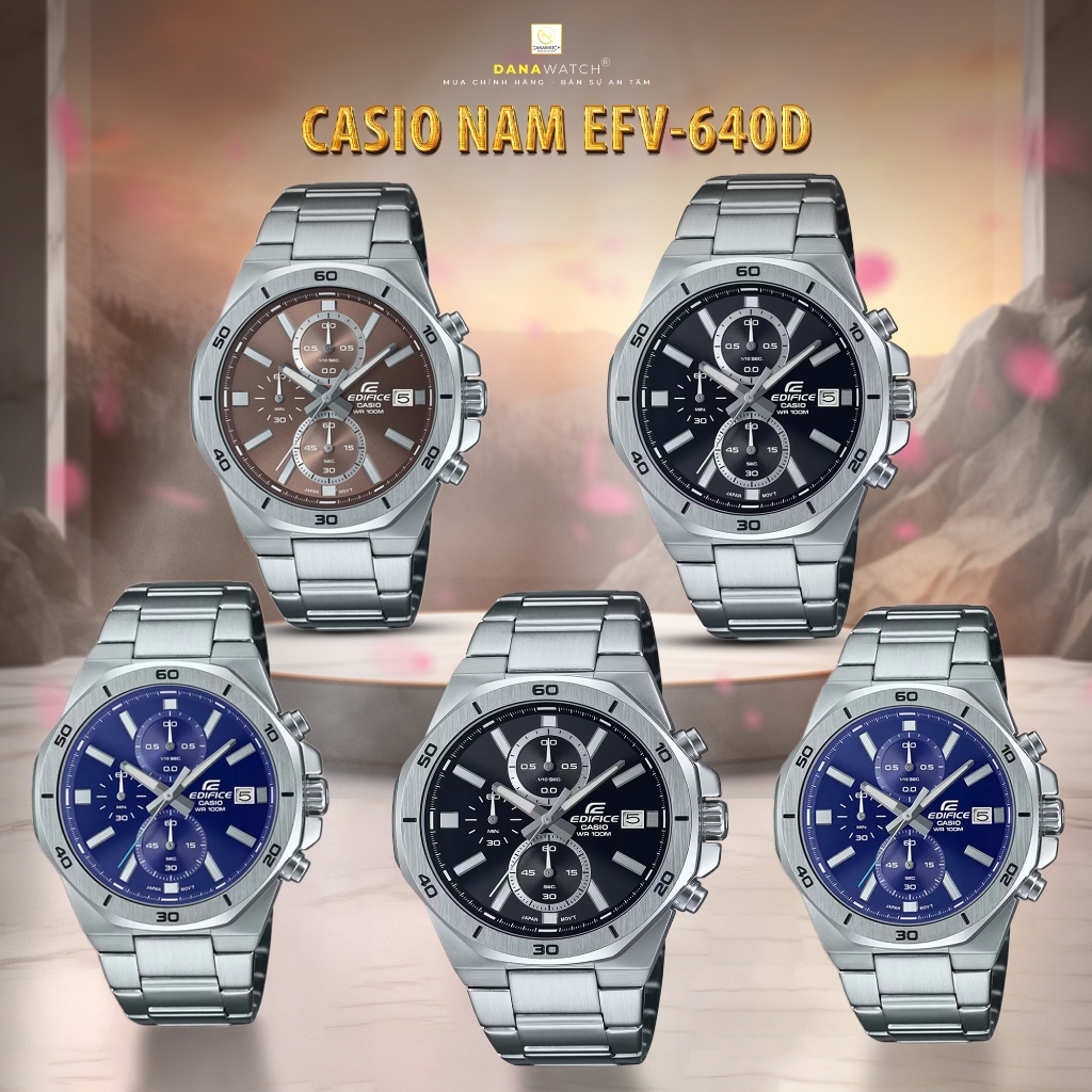 Đồng hồ Nam Casio Edifice EFV-640D-1AVDF – Tặng gói bảo hành kim cương