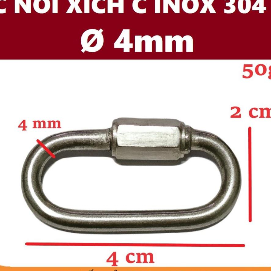 Nỗi xích C Sắt, INOX [ Phi 4mm ]