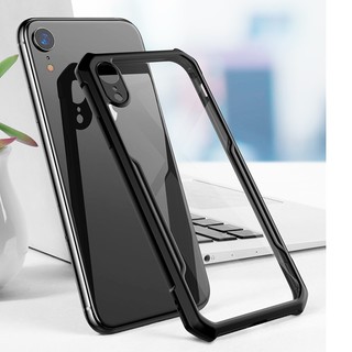 Ốp lưng chống ố iPhone XR - Viền nhựa dẻo - Mặt lưng cứng chịu lực - Kính cường lực OG tím cao cấp