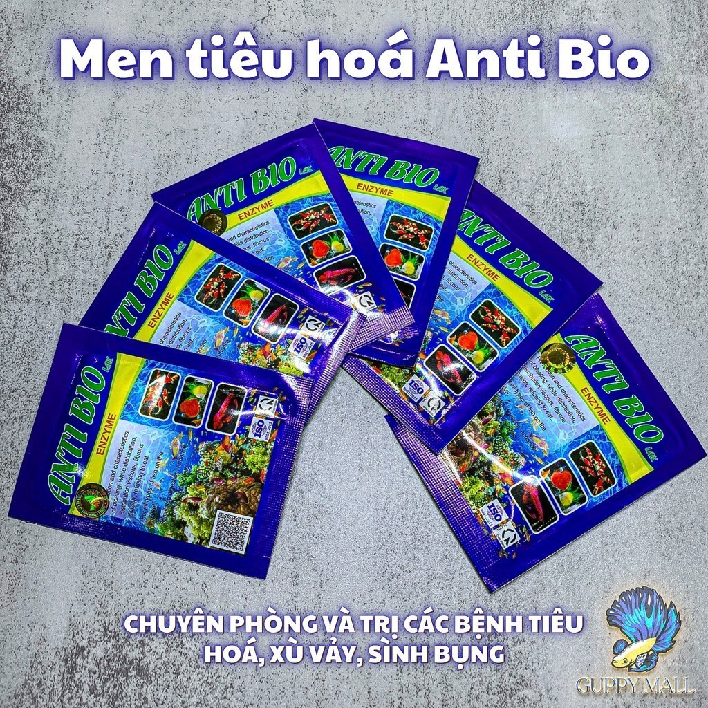 Men tiêu hóa cho cá cảnh ANTI BIO 10g (Hàng Công Ty)