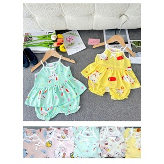 Bộ Lụa Xếp Li Nhiều Mẫu Bé (12-18kg) (giao màu ngẫu nhiên)