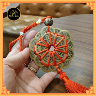 Dây treo ô tô đồng tiền hoa mai tài lộc