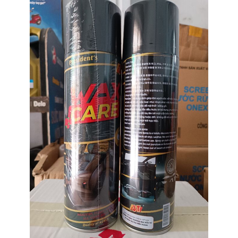 Chai xịt bóng xe Waxcare 3T chính hãng