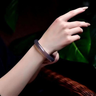 Vòng Mã Não Trong Khởi Quang Màu Xám Khói Bản Hẹ Sang Trọng, Tinh Tế - Lador Có Kiểm Định