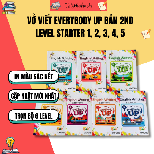 Vở viết Everybody Up bản 2nd - level starter 1, 2, 3, 4, 5 (tùy chọn)