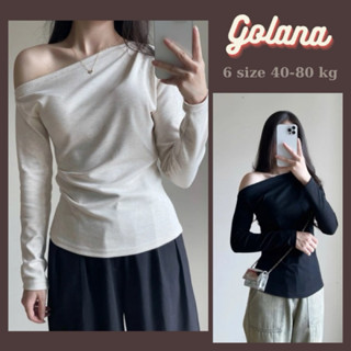 Áo Lệch Vai Kiểu Dài Tay ôm body siêu Quyến Rũ vải Tăm lông chuột giữ nhiệt monazi  (Có Bigsize)