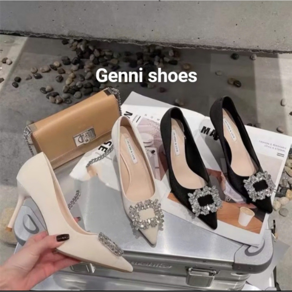 (Chân gầy mỏng LÙI 1 SIZE) Giày cao gót. Giày kín gót  đá vuông, chất da mịn, gót nhọn 9cm (Mã D3)