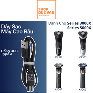 Dây Sạc USB Máy Cạo Râu Philips Series 3000X Series 5000X Chính Hãng X3001 X3003 X3052 X5002 X5003 X5004 X5005 X5007