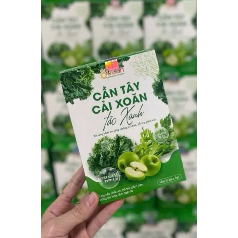 Bột Cần Tây Tảo Xoắn (Hỗ Trợ Giảm Béo Hộp 15gói).