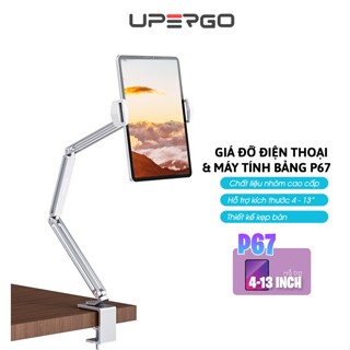Tay Arm Nâng Máy Tính Bảng P67 PLUS Thiết Kế Kẹp Bàn - Kiêm Giá Đỡ Kẹp Giữ iPad, iPhone, Kindle