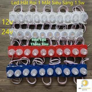 Led Rọi 1 Mắt Siêu Sáng - LED RỌI 1.5W Mắt Lồi Siêu Sáng - Đèn LED Mắt Trâu 1.5W Siêu Sáng 12v - 24v (vỉ 20 bóng)