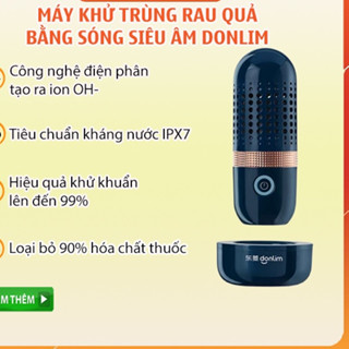 Máy Khử trùng, khử độc Hoa Quả Donlim, Loại Bỏ Chất Bảo Quản, Máy Rửa Rau Tự Động Không Dây Sử Dụng Cho Gia Đình