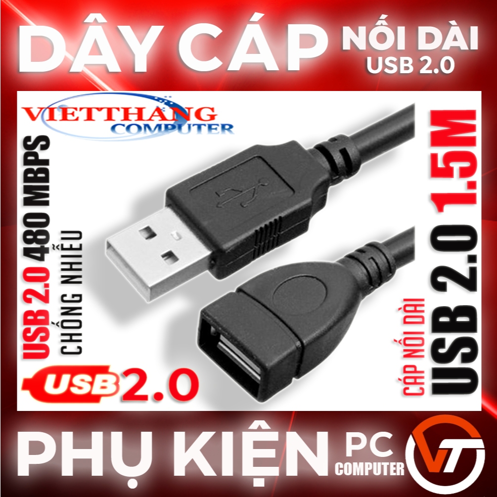 Dây Cáp Nối Dài USB 1.5m