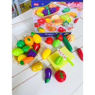Đồ Chơi Cắt Hoa Quả Trái Cây 43 Chi Tiết, Bộ Giỏ Hoa Quả 43 Chi Tiết Cho Bé Từ 3 - 6 Tuổi Thỏa Sức Vui Chơi và Khám Phá