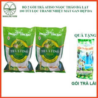 Bộ 2 gói Trà Atiso túi lọc Ngọc Thảo Đà Lạt mỗi gói 100 túi giúp thanh nhiệt giúp ăn ngon ngủ tốt hơn