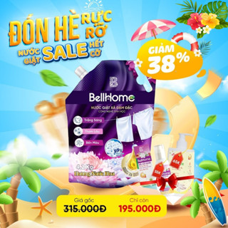   MUA 1 TẶNG 2  Túi Nước giặt xả sinh học 4,2 Kg tặng kèm xả vải khô 100ml và nước rửa tay 500ml 