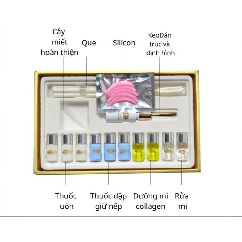 Sét bộ uốn mi 3D ,6D Colagen Hàn quốc