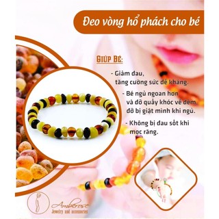 Vòng cổ hổ phách Baltic cho bé 0-3 tuổi
