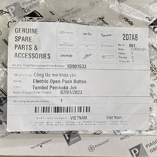 Công tắc mở yên PIAGGIO - VESPA 1D001533 ( chính hãng )